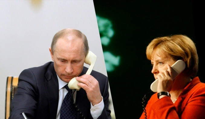 Tổng thống Nga Vladimir Putin và Thủ tướng Đức Angela Merkel.