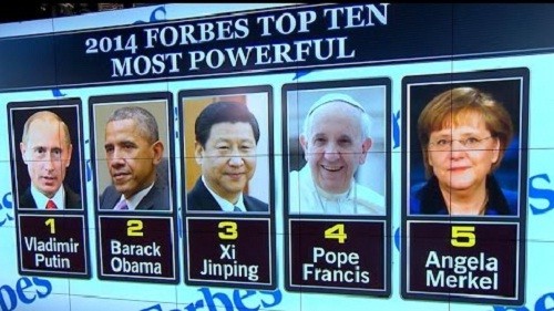 Năm người quyền lực nhất thế giới trong bảng xếp hạng do Forbes vừa công bố.
