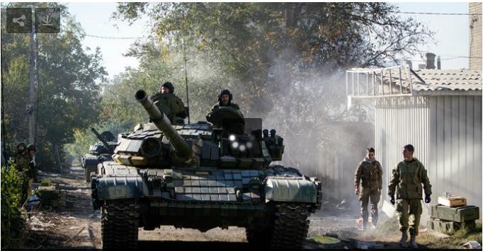 Quân đội Ukraine tham chiến tại miền Đông.