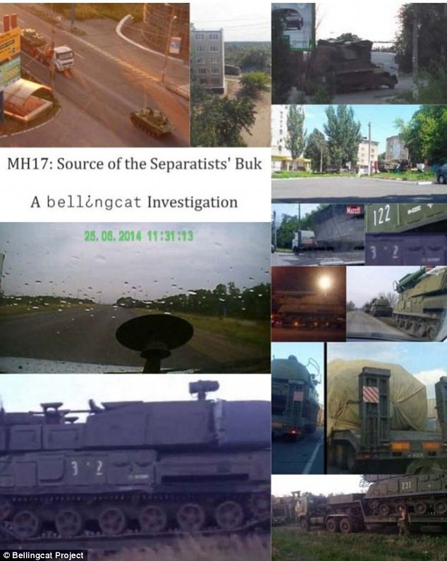 Hình ảnh được cho là của chiếc xe tải chở hệ thống tên lửa Buk - thủ phạm của thảm kịch xuất hiện ở miền Đông Ukraine hôm 17/7.