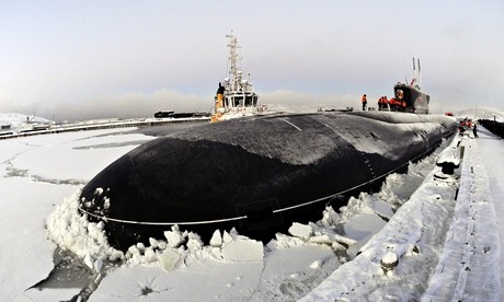 Một tàu ngầm nguyên tử của Nga tại căn cứ hải quân Murmansk.