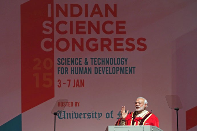 Thủ tướng Modi phát biểu tại phiên khai mạc Hội nghị khoa học.