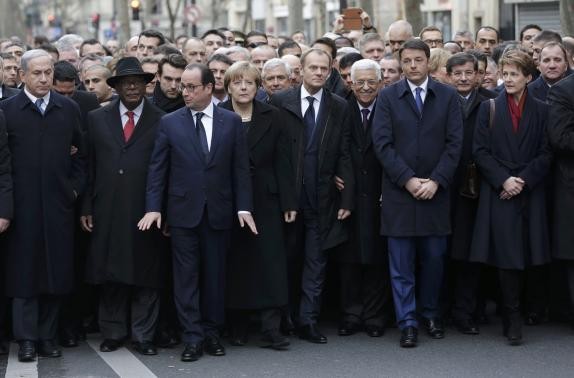 Hơn 40 nhà lãnh đạo quốc tế đã đến Paris để tham dự cuộc tuần hành bày tỏ tình đoàn kết trước các cuộc tấn công khủng bố đẫm máu liên tiếp trên nước Pháp.