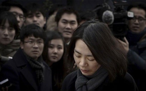 Cho Huyn-ah, người gây phẫn nộ trong công chúng Hàn Quốc về thái độ ngang ngược sau sự cố trên một chuyến bay của hãng hồi đầu tháng trước.