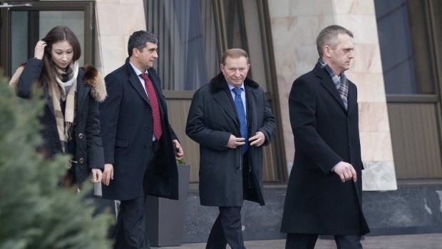 Phái đoàn Ukraine tham gia đàm phán tại Minsk ngày 31/1.