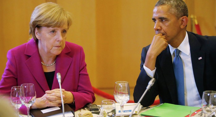 Thủ tướng Đức Angela Merkel và Tổng thống Mỹ Barack Obama.