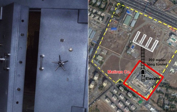 Những bức ảnh được NCRI công bố như bằng chứng về sự tồn tại của cơ sở hạt nhân ngầm tuyệt mật của Iran.