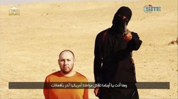 Jihadi John trong đoạn video đe dọa sát hại con tin Steven Sotloff.