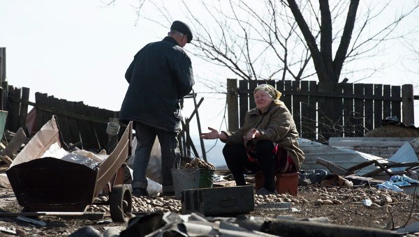 Người dân Ukraine rơi vào cảnh không nhà do các cuộc xung đột ở miền Đông. Ảnh RIan.