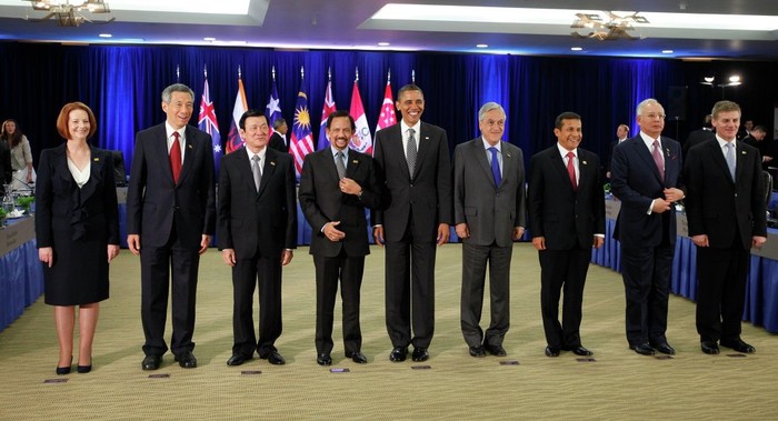 Lãnh đạo các nước tham gia đàm phán TPP.