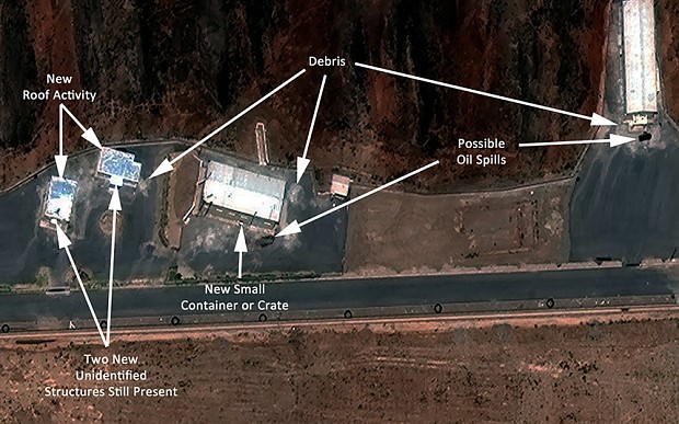 Các hình ảnh vệ tinh cho thấy có sự gia tăng hoạt động trong khu phức hợp quân sự Parchin.