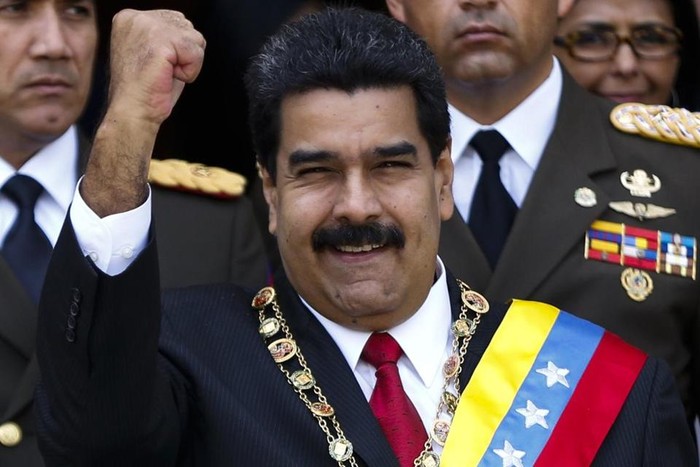 Tổng thống Venezuela Nicolas Maduro. Ảnh Boston Globe.