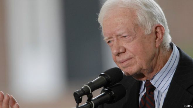 Cựu Tổng thống Mỹ Jimmy Carter. Ảnh BBC.