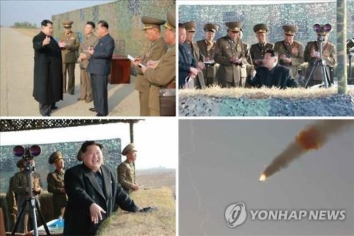 Hình ảnh lãnh đạo Triều Tiên Kim Jong-un quan sát tập trận tên lửa ở khu vực biên giới phía tây được hãng tin nhà nước Rodong Sinmun công bố hôm 3/11.