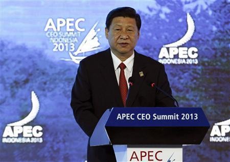 Chủ tịch Trung Quốc Tập Cận Bình tại hội nghị APEC năm 2013. Ảnh Reuters.