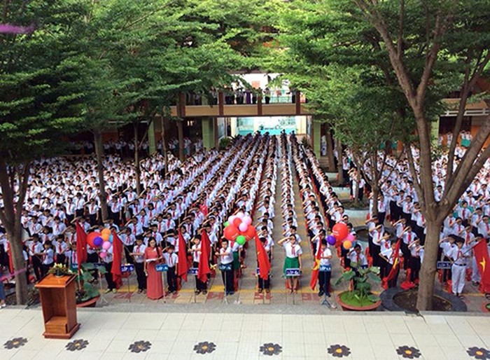 Học sinh Trường trung học cơ sở Nguyễn Thái Bình, thành phố Vũng Tàu (Ảnh: Website nhà trường)