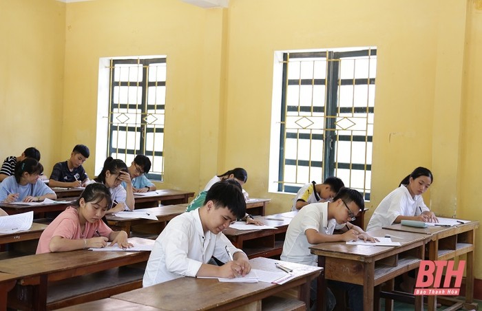 Học sinh ở Thanh Hóa tham dự kỳ thi tuyển sinh 10 vừa qua (Ảnh minh họa: Báo Thanh Hóa)