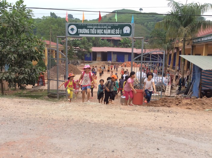 Trường tiểu học Nậm Kè số 1 thuộc xã khó khăn của huyện Mường Nhé, tỉnh Điện Biên
