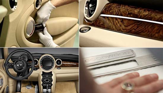 Đó mới là hình thức bên ngoài, ngạc nhiên thực sự đến từ nội thất. Các nghệ nhân của Rolls-Royce đã phối hợp với bộ phận xử lý đơn đặt hàng theo yêu cầu khách hàng của Mini để thiết kế lại nội thất xe Cooper, với chất liệu da Cornsilk, gỗ óc chó, da Nappa đen cho phần phía trên của táp-lô, thảm lông dày với chất liệu là lông cừu. Nói cách khác, hình thức là xe Mini, nhưng nội thất khá giống những gì có ở xe Rolls-Royce, chỉ có điều nhỏ hơn.