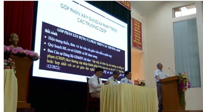 Tiến sĩ Đặng Văn Định phát biểu tại Chương trình hội thảo (Ảnh chụp màn hình).