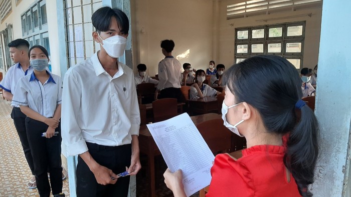Thí sinh tham dự kỳ thi thử tốt nghiệp trung học phổ thông 2023 của tỉnh Cà Mau (Nguồn: Sở Giáo dục và Đào tạo Cà Mau).