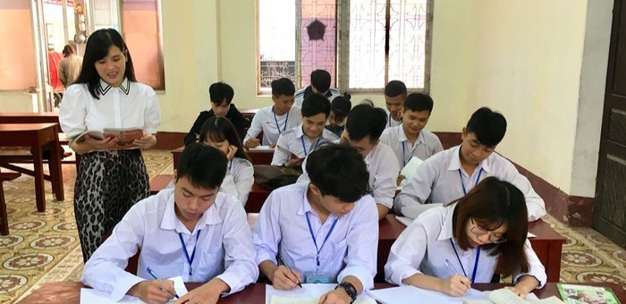 Học sinh tại một trung tâm giáo dục nghề nghiệp - giáo dục thường xuyên trên địa bàn tỉnh Nam Định trong giờ học (Ảnh: Báo Nam Định).