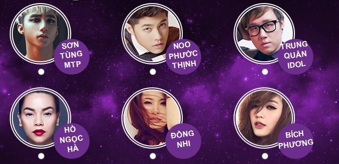 6 ca sĩ Việt đang được đề cử để chọn ra 1 gương mặt đại diện cho Việt Nam tham gia MTV EMA 2014.