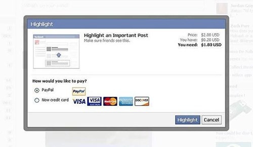 Thử nghiệm thu phí người dùng của Facebook. (Ảnh: Digital Trends)