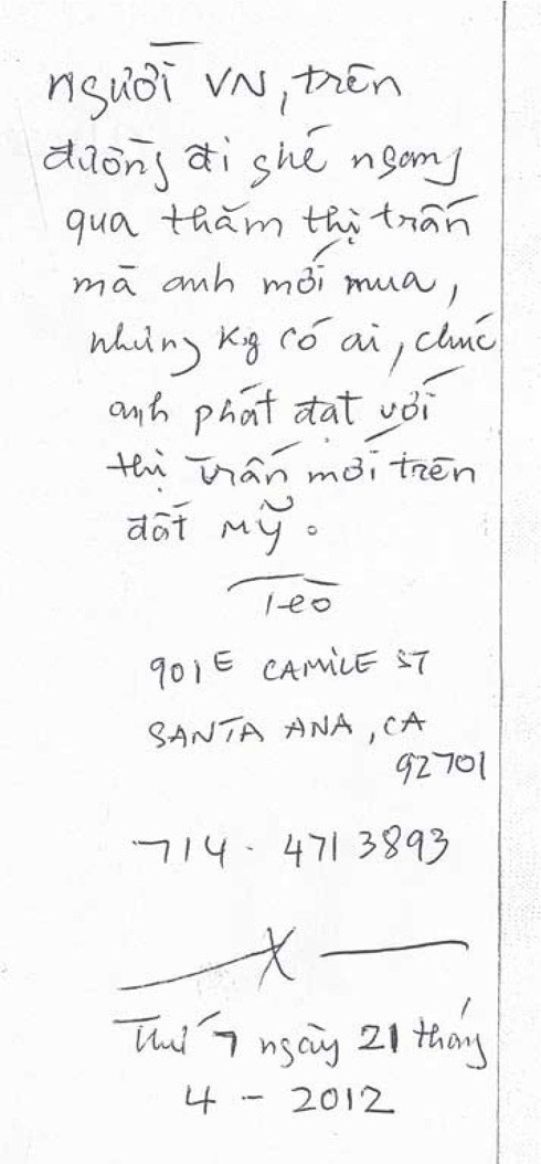 Bức thư viết vội của một người khách Việt tình cờ ghé thăm thị trấn sau cuộc bán đấu giá.