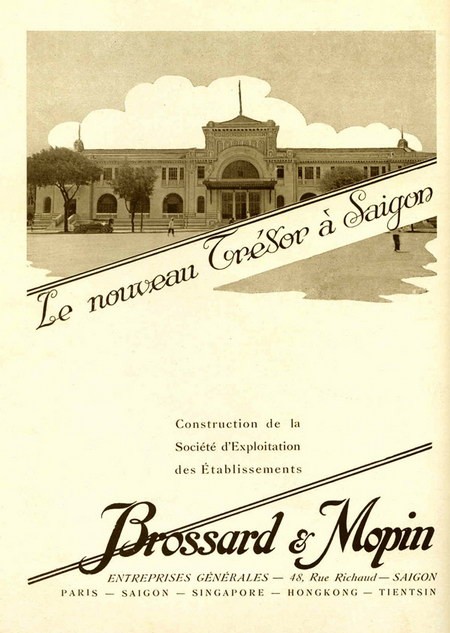 Quảng cáo của Công ty Brossard và Mopin, công ty tài chính lâu đời nhất Đông Dương.