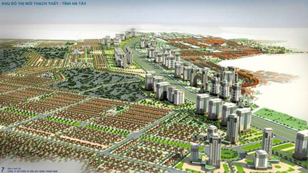 Dự án khu đô thị Thạch Thất đang bỏ hoang của tập đoàn Nam Cường sẽ bị TP Hà Nội thu hồi.