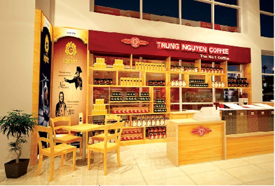 Mô hình kios cà phê của Trung Nguyên tại các siêu thị