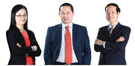Ba Thành viên trong ban Tổng giám đốc của FPT: Bà Chu Thị Thanh Hà, ông Trương Đình Anh và ông Nguyễn Thế Phương