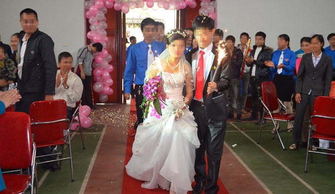Một đám cưới do Công ty Tuấn Việt thực hiện phần dịch vụ - Ảnh do công ty cung cấp