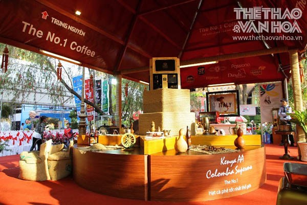 Gian hàng của Trung Nguyên tại Hội chợ - Triển lãm chuyên ngành cà phê và thương hiệu Việt