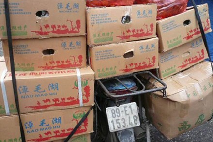 Trong màn đêm, những chiếc xe máy chở đầy hoa quả “Made in China” lượn qua những con phố Hà Nội, rồi đi về các chợ lớn, nhỏ