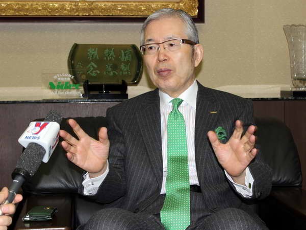 Chủ tịch Tập đoàn NIDEC Shigenobu Nagamori đặt ra chiến lược kinh doanh 100 năm tại Việt Nam. (Ảnh: Hữu Thắng/Vietnam+)