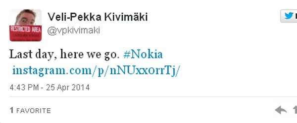 Ngày cuối cùng tại Nokia.