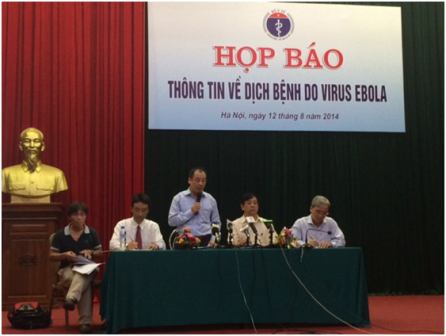 PGS. TS. Trần Đắc Phu, Cục trưởng Cục Y tế Dự phòng Bộ Y tế khẳng định hiện nay ở Việt Nam chưa có trường hợp mắc bệnh do vi rút Ebola.
