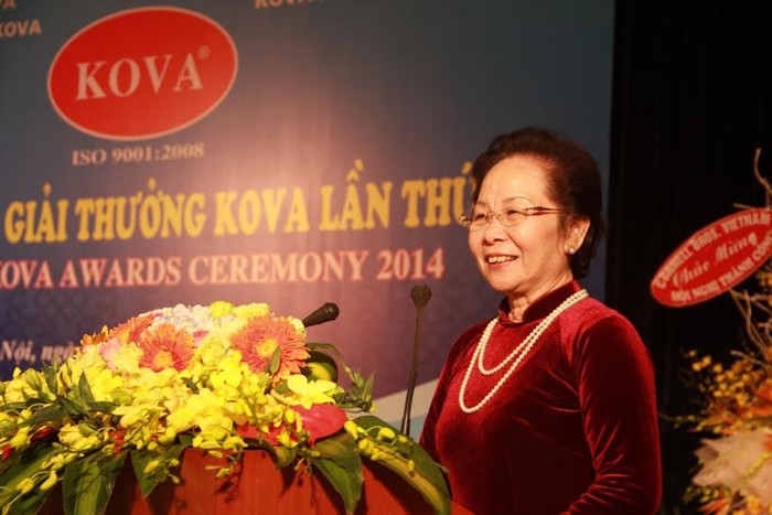 Đến tham dự và phát biểu tại buổi lễ, GS.TSKH Nguyễn Thị Doan – Phó Chủ tịch nước - Chủ tịch Ủy ban giải thưởng KOVA đã đánh giá cao ý nghĩa và hiệu ứng tích cực của giải thưởng.