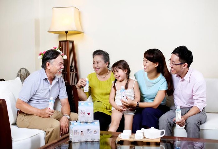Sản phẩm sữa TH true Milk được nhiều gia đình Việt Nam yêu thích.