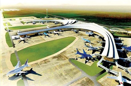 Mô hình thiết kế ý tưởng trong quy hoạch CHKQT Long Thành. Ảnh nguồn: Cục Hàng không VN.