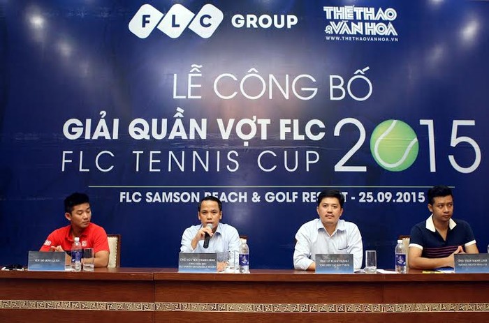 Đại diện Tập đoàn FLC và Báo Thể thao &amp; Văn hóa công bố Giải quần vợt FLC 2015 – FLC Tennis Cup 2015.