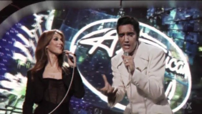 Celine Dion được đứng chung sân khấu với huyền thoại âm nhạc Elvis Presley nhờ công nghệ 3D Hologram. (Nguồn ảnh: Internet).