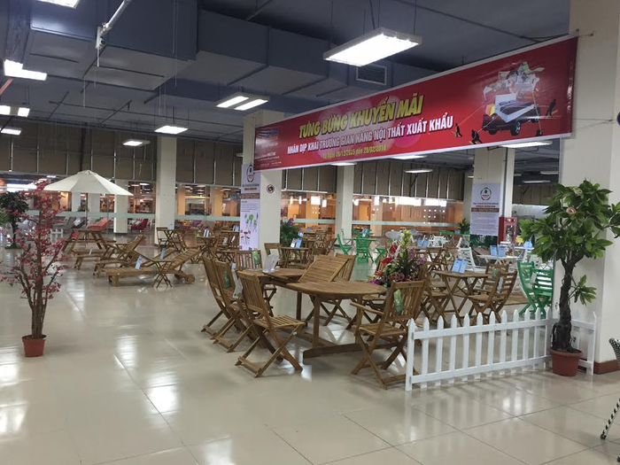 Các sản phẩm đồ gỗ của Forexco Quảng Nam được trưng bày, giới thiệu tại Melinh PLAZA.