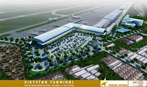 Bản vẽ mô hình quy hoạch ga hàng không của Công ty Ngôi sao Việt.