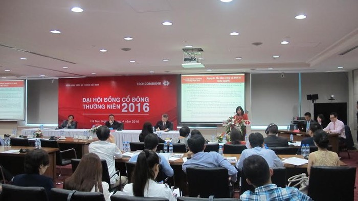 Ngân hàng Thương mại cổ phần Kỹ thương Việt Nam (Techcombank) đã tổ chức thành công Đại hội đồng cổ đông thường niên năm 2016.