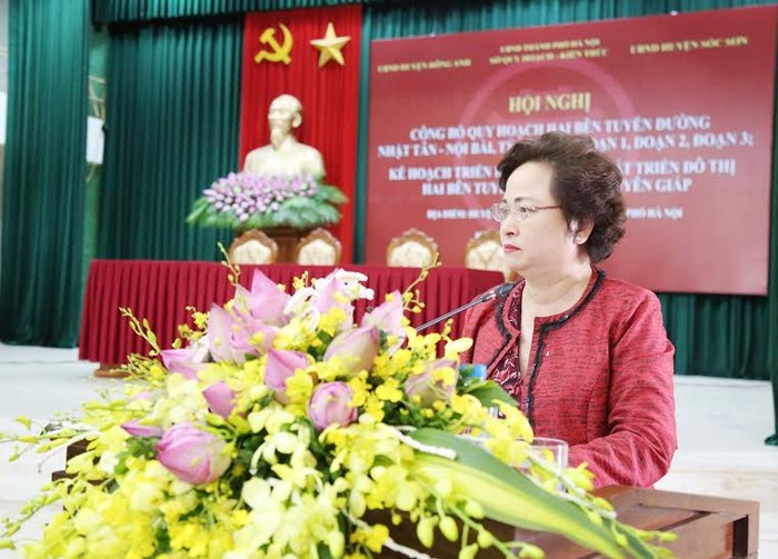 Bà Nguyễn Thị Nga - Chủ tịch Tập đoàn BRG phát biểu tại Hội nghị.