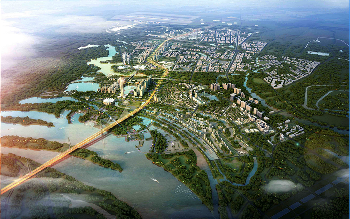 Tổng chiều dài tuyến đường Nhật Tân - Nội Bài với điểm đầu là sân bay Nội Bài, điểm cuối là cầu Nhật Tân, dài khoảng 11,1 km, diện tích nghiên cứu lập quy hoạch đô thị khoảng 2.080 ha.