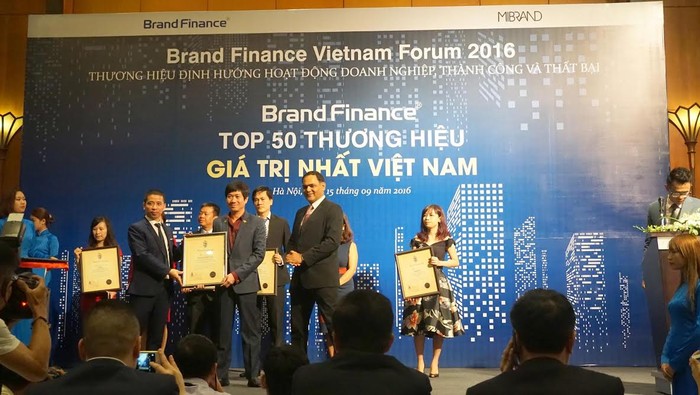 Trong danh sách thương hiệu có giá trị nhất Việt Nam năm 2016 được Brand Finance côgn bố, Vinacafé Biên Hòa chiếm giữ hai vị trí danh giá nhất: Công ty có giá trị thương hiệu vô hình lớn nhất Việt Nam và Thuộc top 50 thương hiệu giá trị nhất Việt Nam 2016.